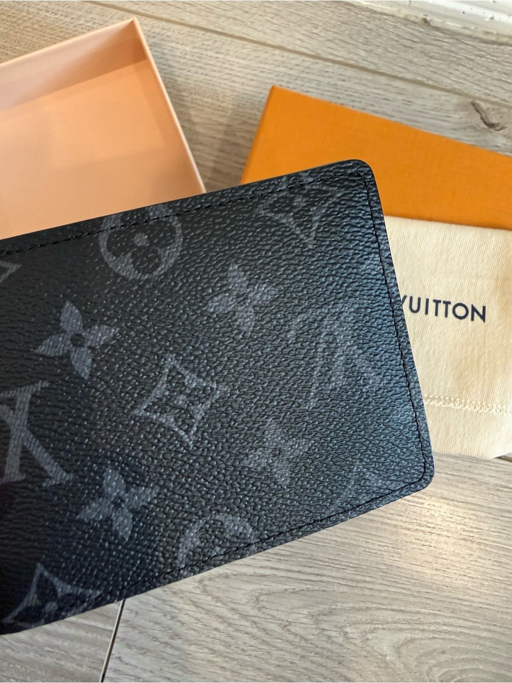 Louis Vuitton Men's Black Monogram Canvas Bifold Multiple Wallet - Picture 4 of 8